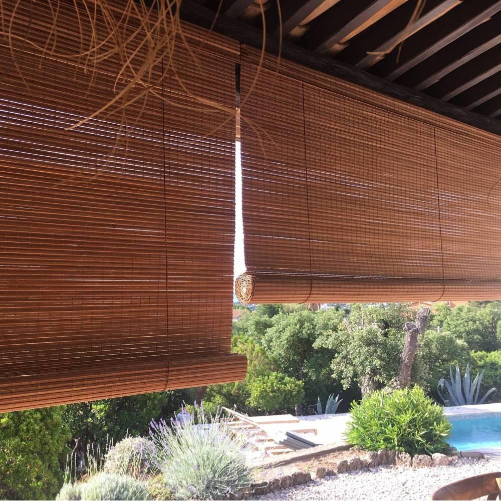 Persianas de bambú para ventanas, patio, terraza, patio trasero, persiana  enrollable de bambú para exteriores, persianas enrollables para interiores  y