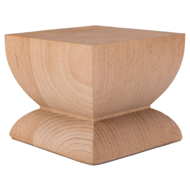 Holz Möbelfüsse in drei Breiten, die Höhe beträgt 7 cm.