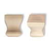 Square wood feet for furniture made of 
quality beech wood