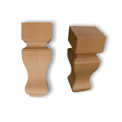 Dřevěné nábytkové nohy, čtvercové nábytkové nohy buk, výška 150 mm