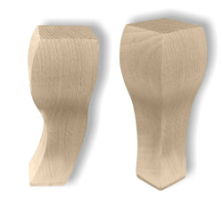 Drvene noge ormarića u obliku sablje