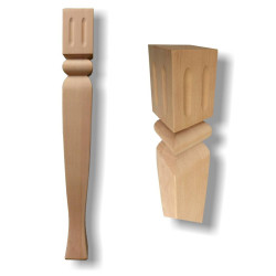Stružene lesene nogice za pohištvo, 73 cm visoke