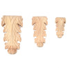 Wooden corbels with acanthus leaf pattern, decorative wood carvings