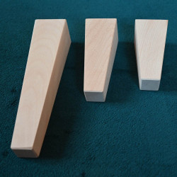 Дървен крак за мебели, квадратен конус, различни размери