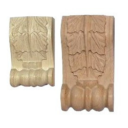Apliques de madeira esculpida, vários tamanhos e materiais