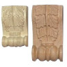 Carved wood appliques, multiple sizes and materials