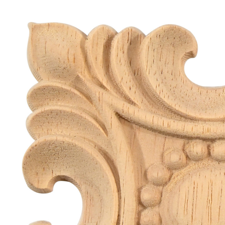 Sculpture sur bois carrée pour meubles vintage relookés