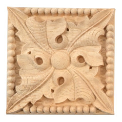 Wood corner moulding with acanthus leaf carving, multiple sizes