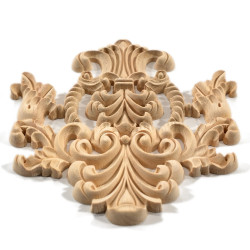 Dieses Holz Ornament hat ein außergewöhnlich detailliertes Muster