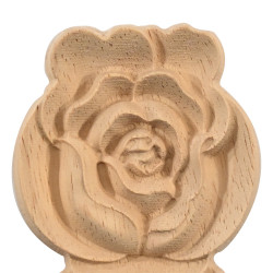 Дървен орнамент с модел на роза