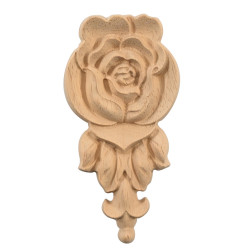Wood carvings with rose pattern