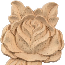Furniture wood appliques with rose pattern