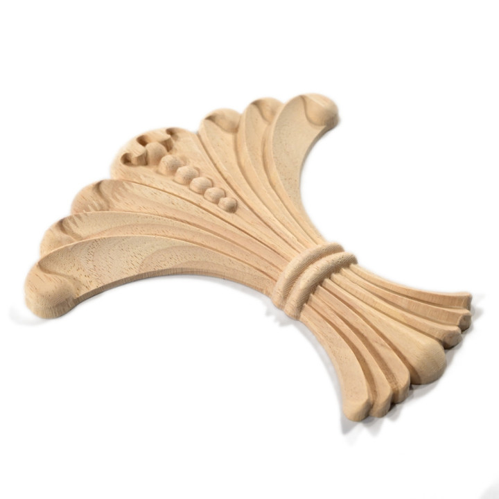 Dekoratyvinės drožinėtos medinės gėlės iš egzotiškos kaučiukmedžio medienos