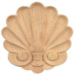 Στολίδια από ξύλο με μοτίβο κοχυλιού Αγίου Ιακώβου, ξυλόγλυπτα