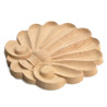 Shell patterned wood centerpieces of exotic wood