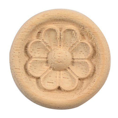 Wood moulding with carved wooden flowers, two different sizes