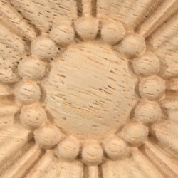 Cimasa legno rosetta rotonda