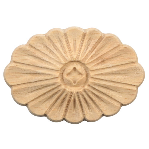 Die runde Holzornamente RK-818 werden aus exotischem Holz gefertigt