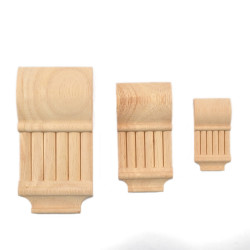 Capital mouldings in multiple sizes carved of exotic rubber wood