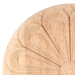 Wooden carvings, floral wood round ornaments of exotic wood
