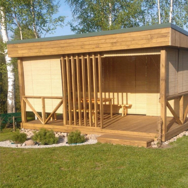 Måttanpassade persienner av bambu för utomhusbruk