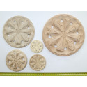 Wooden carved flowers for wood restorers