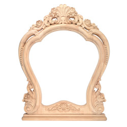 Medinis veidrodžio rėmas TK-C, išdrožtas iš egzotinės kaučiukmedžio medienos