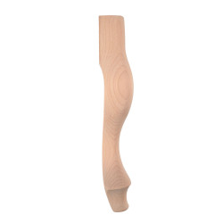 Perna de madeira barroca para mesa, pernas de cabriole, 35cm de altura