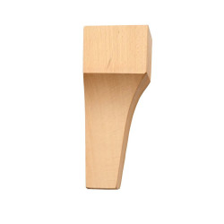 Wooden legs for furniture made of beech, curved, multiple sizes