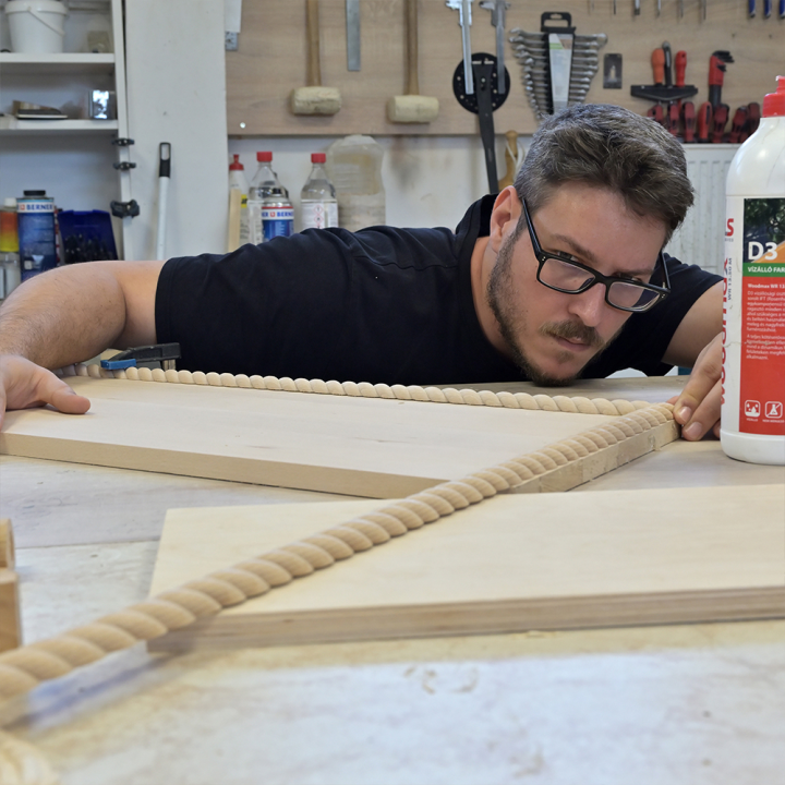 Lijst voor deurpanelen met Grieks sleutelpatroon