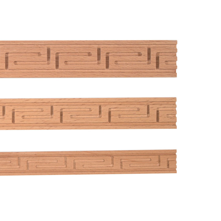 Moulure en bois méandres grecques pour restauration de meubles