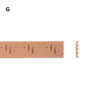 Molduras de madera con meandro griego para restaurar muebles
