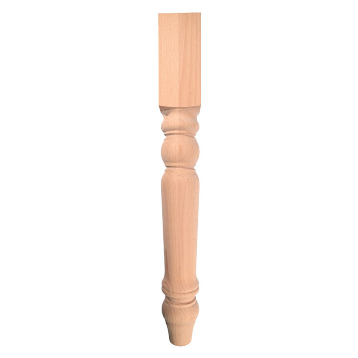 Noga z drewna toczonego