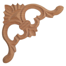 Sculptură în lemn, elemente din lemn pentru colţ în forma unui frunză de acantă