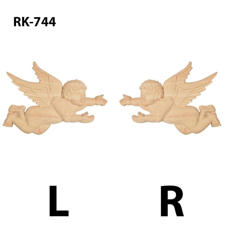 Geschnitzer Engel RK-744 aus exotischem Holz steht in unserem Angebot