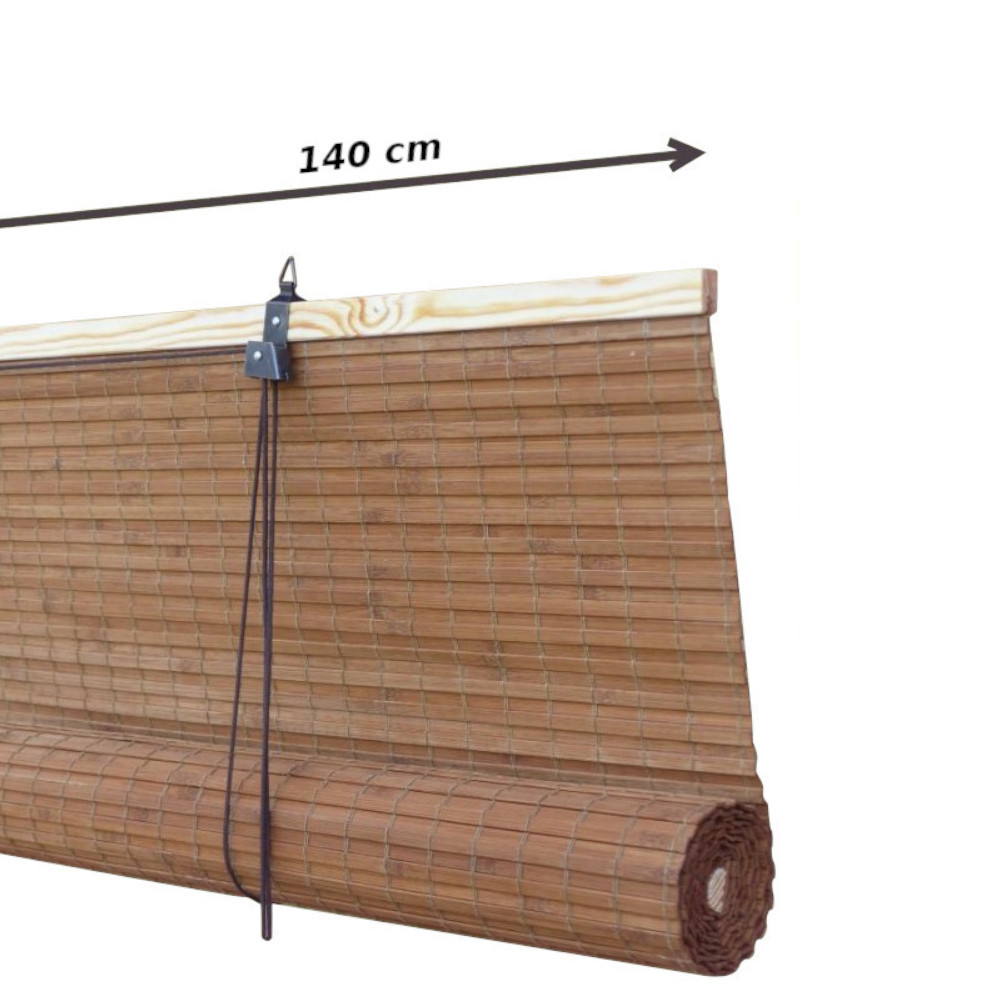 Vorgefertigtes Bambus Rollo FR-BC30-140-1g ist vom Material BC30, mit 1g Mechanik, Breite 140 cm