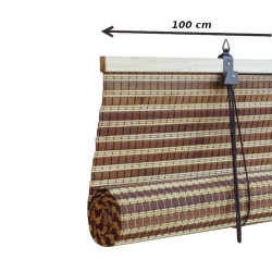 100 cm rullo žalūzijas no dabīga bambusa, pirmās vai otrās klases kvalitāte
