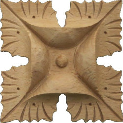 Roseta ornamento de madeira