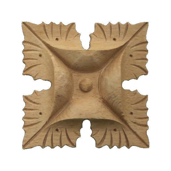 Rosette wooden ornament
