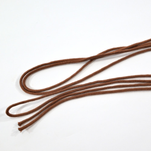 Brown control cord to operate the bamboo blind