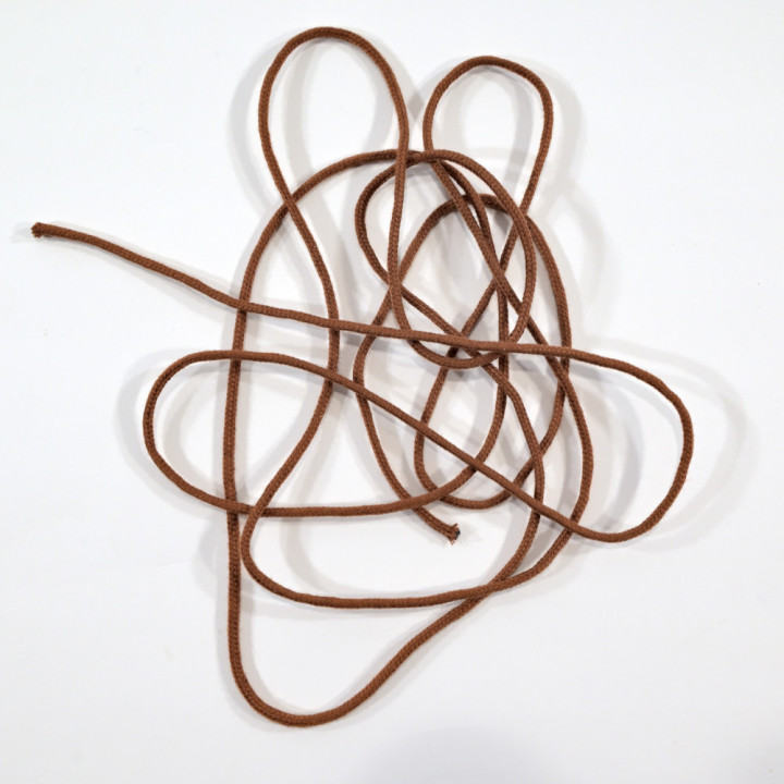 Round bamboo roller blind control cord