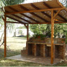 Extra wide bamboo roll up shade for outdoors