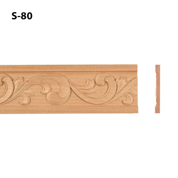 Cornisa de madera y molduras decorativas de estilo gótico