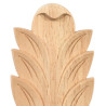 Leaf capital moulding for decoration made of exotic wood
