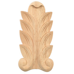 Decorative wood mouldings in acanthus leaf shape