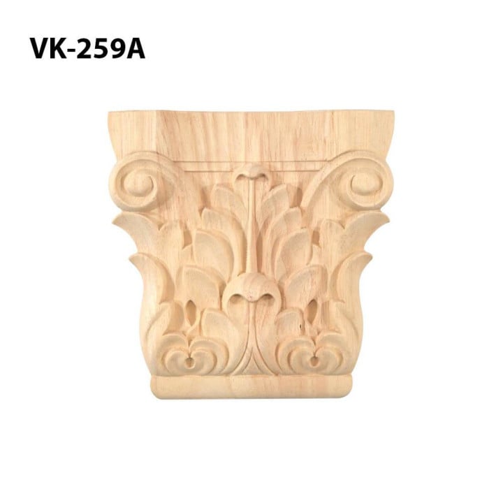 Houten lijstwerk met snijwerk van acanthusbladeren, corinthische stijl
