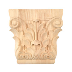 Decorative wood mouldings in the style of corinthian columns for restoring furniture