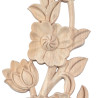 Decorative wooden mouldings with floral motifs