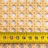 Een patroon van 2 gaten per 1 inch is het kenmerk van deze rotan stof.