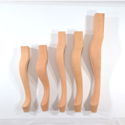 Wooden legs for tables in antique style, beech